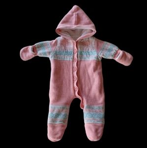 Baby Knitted Winter Bodysuit, size 6-9 Months